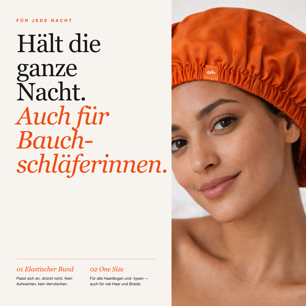 ohsilk Seidenhaube: hält die ganze Nacht, auch für Bauchschläferinnen